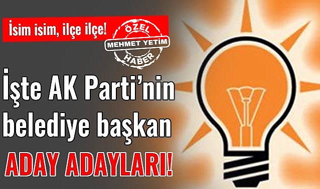 İşte Şanlıurfa'da resmi olarak başvuran Belediye Başkan Aday Adayları