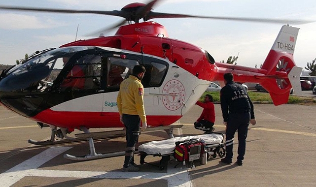 Ambulans helikopterle Şırnak'tan Urfa'ya sevk edildi!