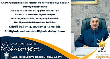 Demiryeri: Haliliye için aday adayı oldum