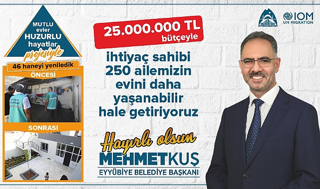 Eyyübiye’de 250 Aile Daha Huzura Kavuşuyor