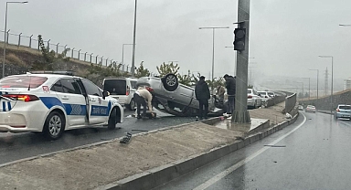 Şanlıurfa'da otomobil kontrolden çıktı! Takla attı