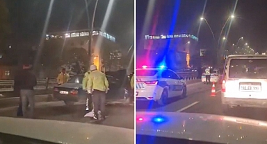 Urfa’da polis aracına çarparak durabildi!