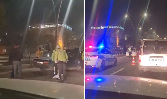 Urfa’da polis aracına çarparak durabildi!