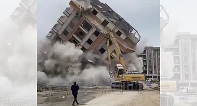 Urfa'daki bina böyle yıkıldı!
