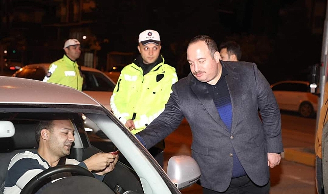 Başkan Ekinci ve Kaymakam Koç, görev başındaki personelin yeni yılını kutladı