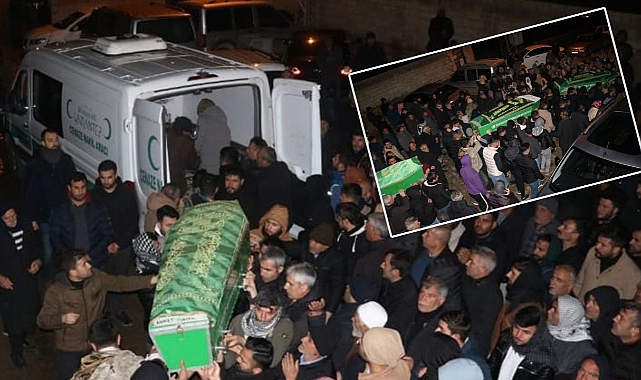 Cenazeleri Urfa’ya getirildi! Damat dehşetinde hayatını kaybedenler toprağa verildi!