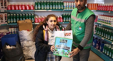 Haliliye'de sıfır atık merkezlerinde öğrencilere karne hediyesi!