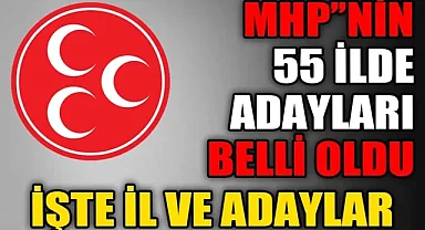 MHP'nin 55 adayı belli oldu