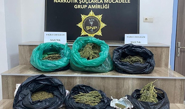 Urfa’da ekipler suçüstü yaptı! 8 kilo ele geçirildi!