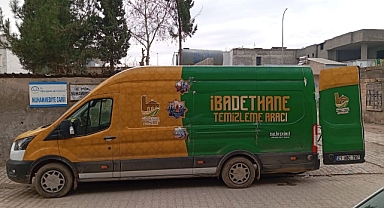 Viranşehir Belediyesi'nden ibadethanelerde temizlik çalışmaları