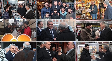 Başkan Beyazgül ve Milletvekili Cevheri 'den esnaf ziyareti