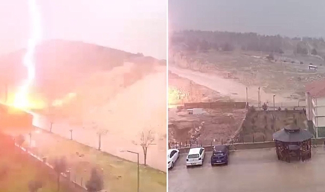 Facia kıl payı atlatıldı! Urfa’da iki okulun yanına yıldırım düştü!