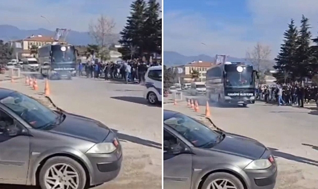 Holiganlar, Karaköprü Belediyespor’un otobüsüne saldırdı!