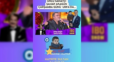 Ünlü Sanatçı Şahap Akagün Yurt Dışı Programını İptal Etti Yarın Urfa’da…