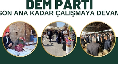 DEM Parti : Son Ana Kadar Çalışmaya Devam