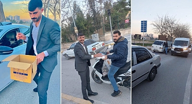 Ekinci’den örnek davranış! Gençler iftarlık kumanyaları paylaştı!