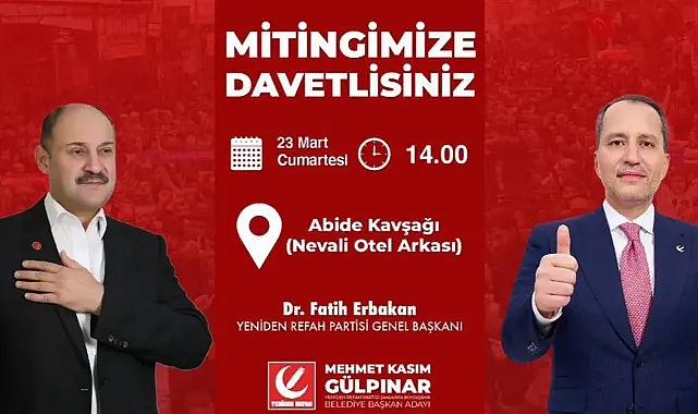 Gülpınar’dan vatandaşlara davet! Yeniden Refah Partisi, Urfa’da büyük mitinge hazırlanıyor!