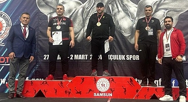 Şanlıurfalı Bilek Güreşçisi Faik Çeçan, Türkiye 3'üncüsü Oldu