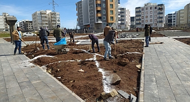 Yeni parkta hummalı çalışmalar sürüyor