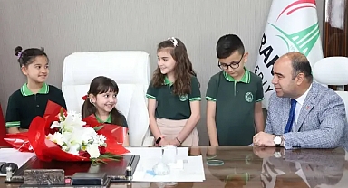 Başkan Çiftçi makamını çocuklara devretti