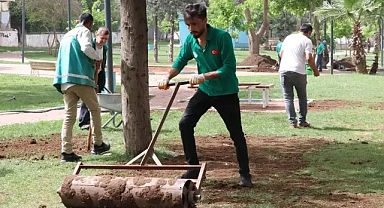 Haliliye’deki parklarda yaz hazırlığı