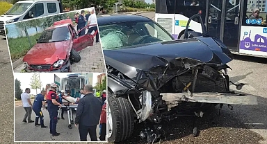 Urfa’da araç içerisinde sıkışan yaralı itfaiye tarafından kurtarıldı!
