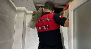 Urfa'da havalandırma boşluğuna düştü! İtfaiye ekipleri kurtardı!