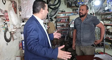 Başkan Özyavuz esnafı ziyaret etti
