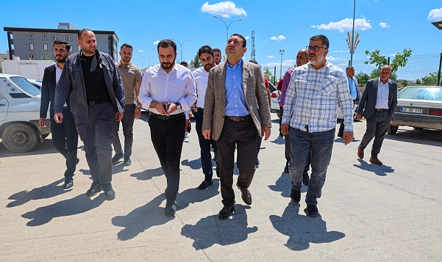Başkan Özyavuz Yapımı Devam Eden Sahra Hastanesini Ziyaret Etti