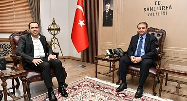 Birecik Belediye Başkanı Mehmet Begit, Vali Hasan Şıldak'ı ziyaret etti