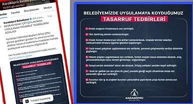 Karaköprü Belediyesi'nde Yeni Tasarruf Tedbirleri