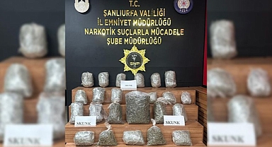 Urfa'da durdurulan araçta kilolarca ele geçirildi!
