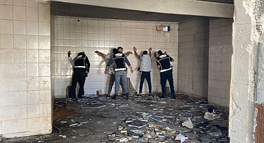 Urfa'daki metruk binalarda narkotik alan uygulaması!