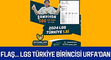 LGS Türkiye Birincisi Aydınlar Eğitim Kurumlarından