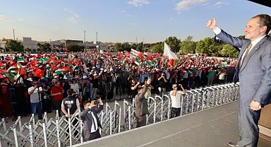 Şanlıurfa’da ‘Filistin İçin Kıyama Davet’ mitingi yapıldı! Erbakan da katıldı!