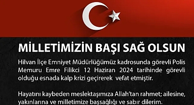 Urfa’da görevli polis memurundan acı haber!