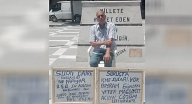 Urfa’da muhtar eylem yaptı! İçme suyu sorunu için çözüm istedi!