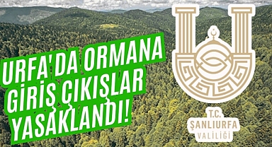Urfa'da ormana giriş çıkışlar yasaklandı!