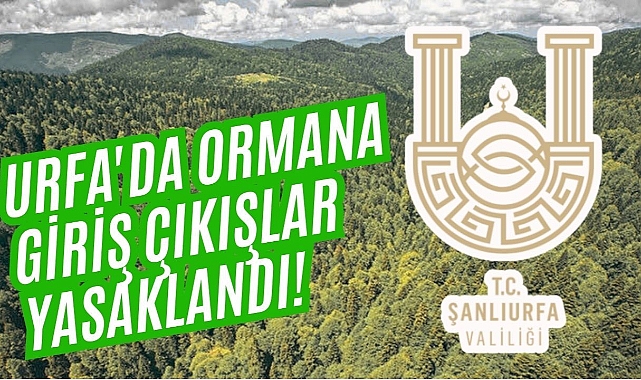 Urfa'da ormana giriş çıkışlar yasaklandı!