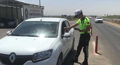 Urfa'da trafik denetiminde araç ve sürücülerine ceza!