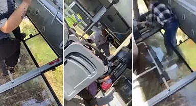 Şanlıurfa’da belediye otobüsü devrildi! Yolcular camı kırarak çıktı!
