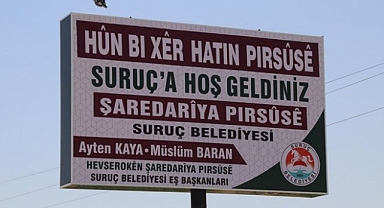 Suruç Belediyesi'nden Çift Dilli Tabela