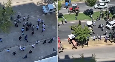 Urfa’nın ilçesinde protesto! Çiftçiler traktörle yolu kapattı!