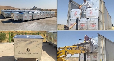 Ceylanpınar Belediyesi 271 adet yeni çöp konteyneri aldı