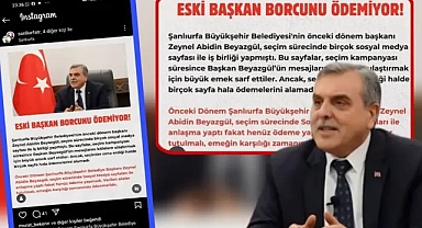 Sosyal medya hesabından eski başkan Beyazgül 'e tepki : Borcunu öde !