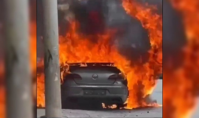 Urfa'da bir otomobil alev topuna döndü!