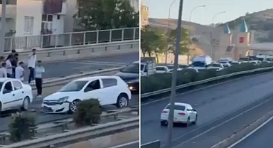 Urfa’da kontrolden çıkan araç bariyerlere çarptı!