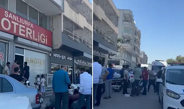 Urfa’da noterdeki silah sesi korkuya neden oldu!