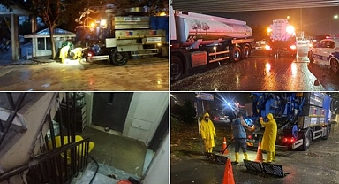 Büyükşehir Ekipleri Sağanak Yağışla Mücadelede Tüm Gücüyle Sahada