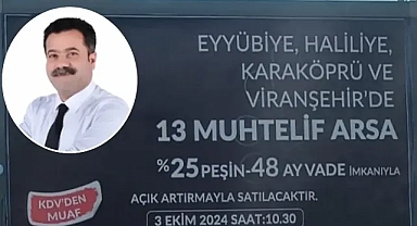 Demir’den Urfa’daki arsa satışlarına sert tepki: Beytülmal gibi satın!